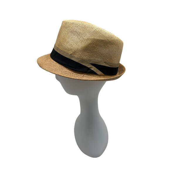 Westend Mens Natural Straw Fedora With Black Band - Picture 7 of 11